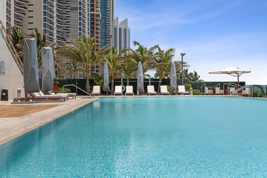 Real Estate Photography - 17475 Collins Ave #1001, Sunny Isles, FL, 33160 - Pool