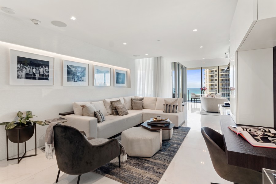 Real Estate Photography - 17475 Collins Ave #1001, Sunny Isles, FL, 33160 - Family Room