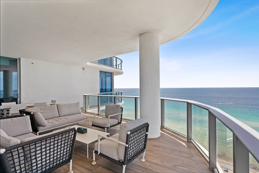 Real Estate Photography - 17475 Collins Ave #1001, Sunny Isles, FL, 33160 - Balcony