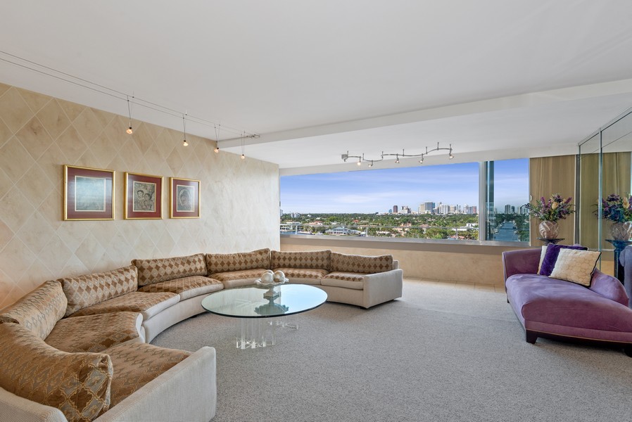 Real Estate Photography - 215 N Birch Rd. #10B, Fort Lauderdale, FL, 33304 - Living Room