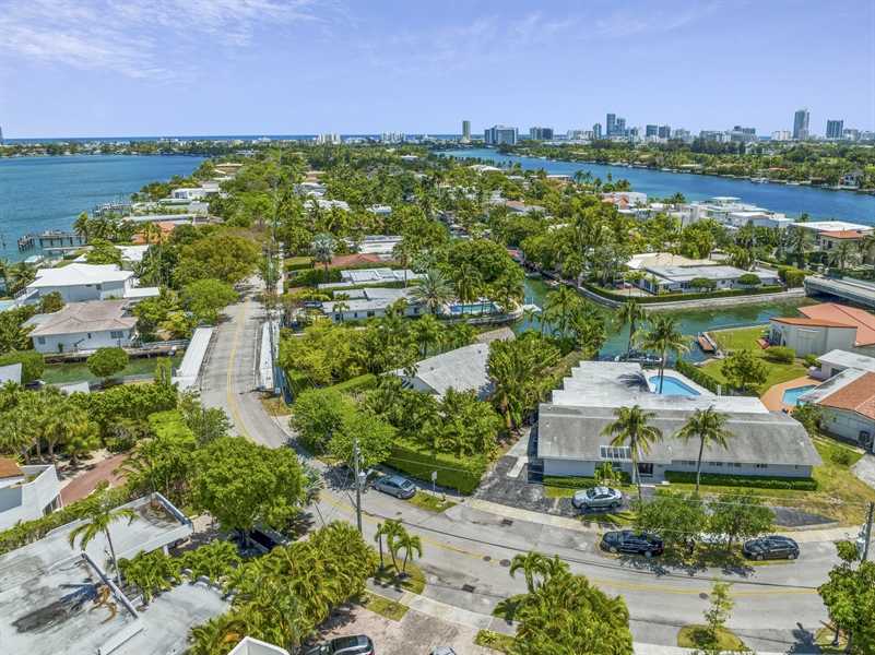 Real Estate Photography - 7975 Biscayne Point Cir, Miami Beach, FL, 33141 - Aerial View