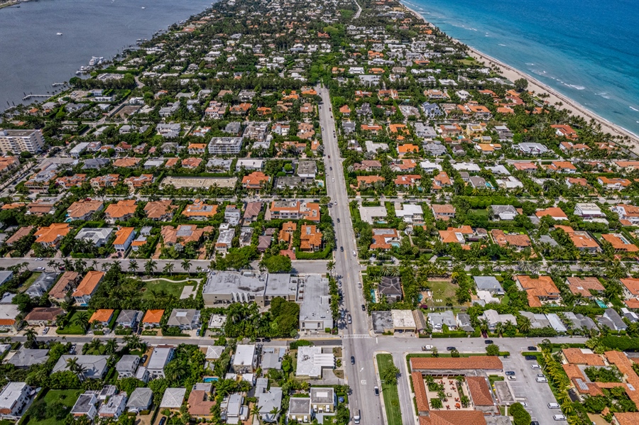 Real Estate Photography - 216-226 Oleander Avenue, Palm Beach, FL, 33480 - Aerial View