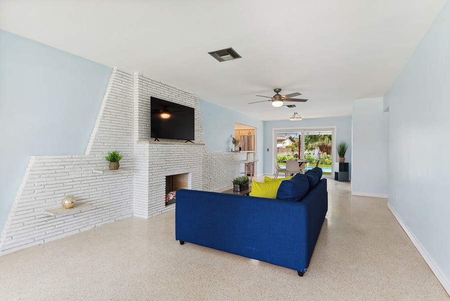 Real Estate Photography - 405 Se 3rd Terrace, Dania Beach, FL, 33004 - Living Room / Dining Room
