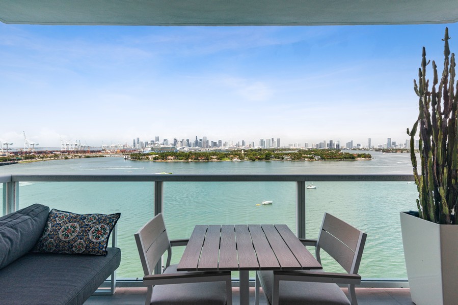 Real Estate Photography - 650 West Ave apt 1509, Miami Beach, FL, 33139 - Terrace