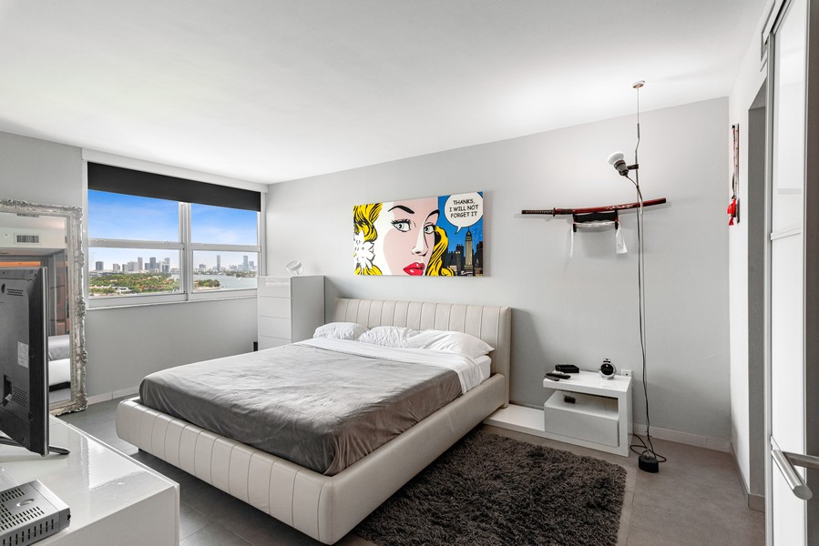Real Estate Photography - 650 West Ave apt 1509, Miami Beach, FL, 33139 - Primary Bedroom