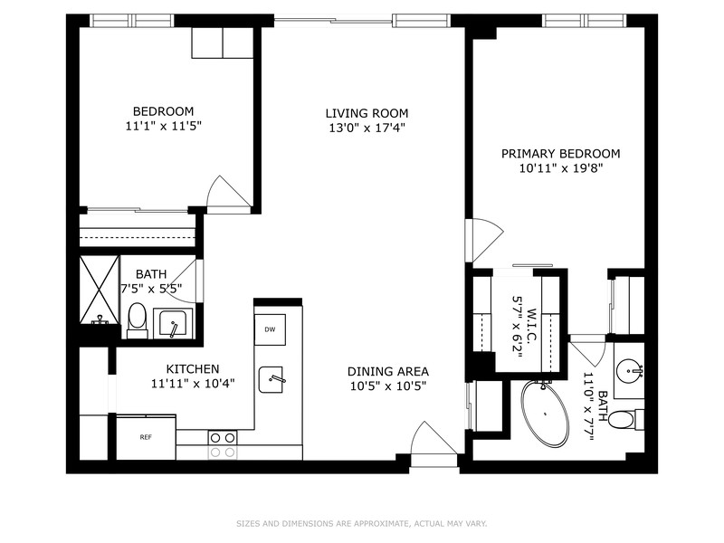 Real Estate Photography - 650 West Ave apt 1509, Miami Beach, FL, 33139 - Floor Plan