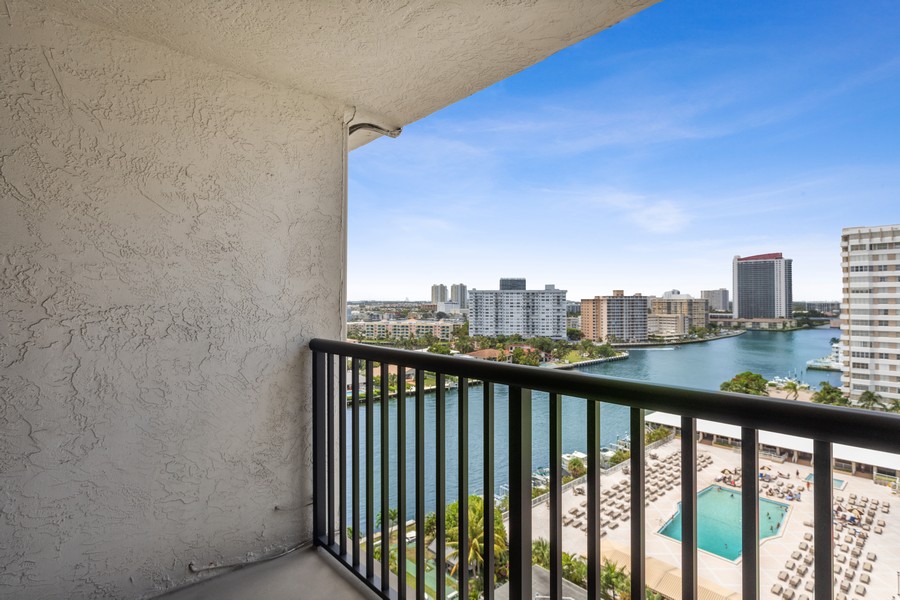 Real Estate Photography - 2017 S Ocean Dr., Hallandale, FL, 33009 - Balcony
