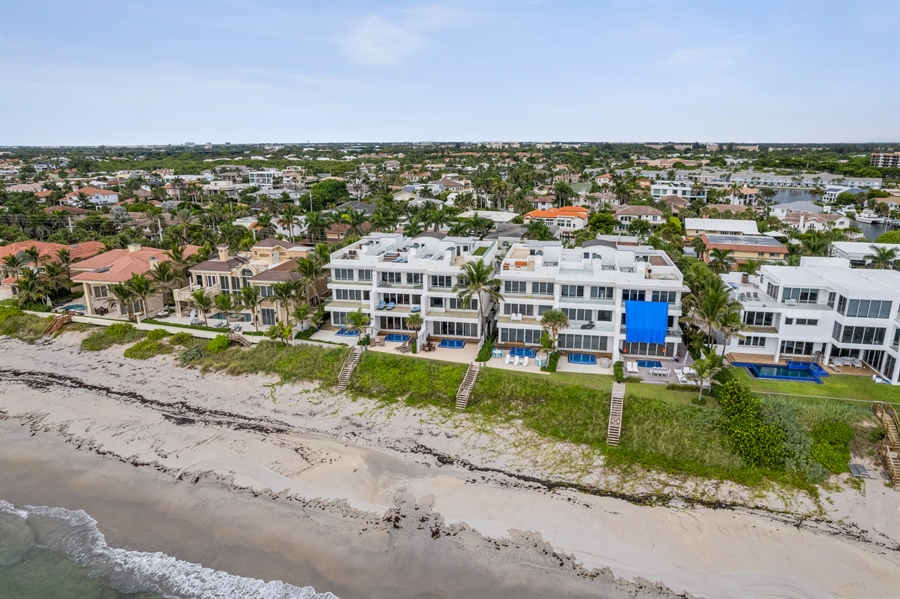 Real Estate Photography - 4215 S. Ocean blvd. #2, Highland Beach, FL, 33487 - Aerial View