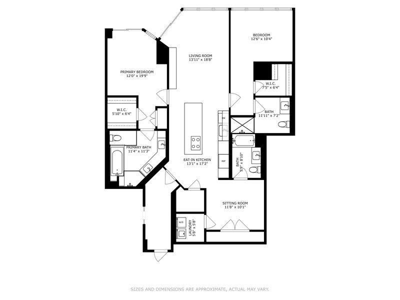 Real Estate Photography - 851 NE 1st Ave Apt 2508, Miami, FL, 33132 - Floor Plan