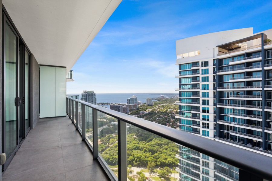 Real Estate Photography - 1300 S Miami Ave, Unit 4707, Miami, FL, 33130 - Balcony