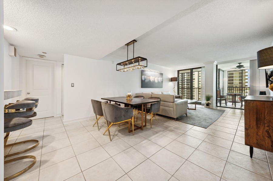 Real Estate Photography - 3400 S Ocean Blvd, 9K, Highland Beach, FL, 33487 - Living Room / Dining Room