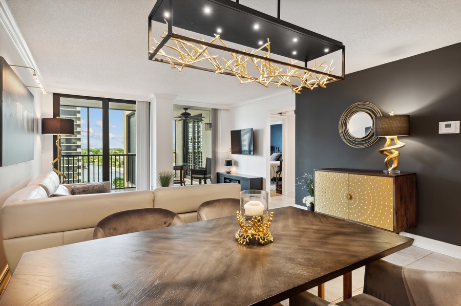 Real Estate Photography - 3400 S Ocean Blvd, 9K, Highland Beach, FL, 33487 - Living Room/Dining Room