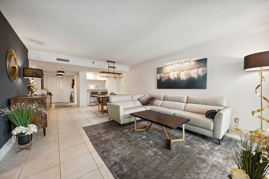 Real Estate Photography - 3400 S Ocean Blvd, 9K, Highland Beach, FL, 33487 - Living Room/Dining Room