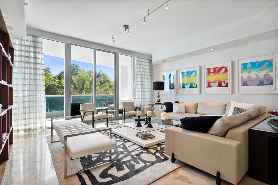 Real Estate Photography - 5959 Collins Ave #604, Miami Beach, FL, 33140 - Living Room