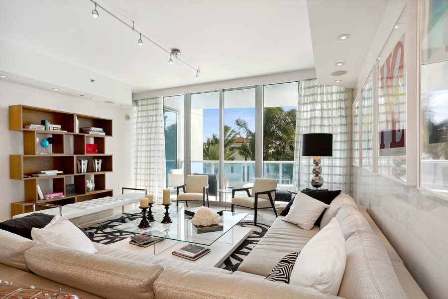 Real Estate Photography - 5959 Collins Ave #604, Miami Beach, FL, 33140 - Living Room