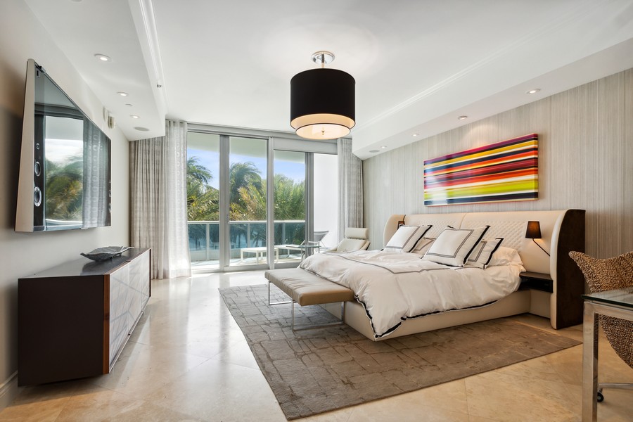 Real Estate Photography - 5959 Collins Ave #604, Miami Beach, FL, 33140 - Primary Bedroom