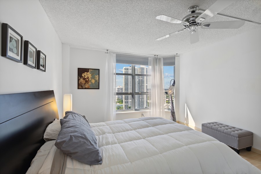 Real Estate Photography - 19195 Mystic Pointe Drive #2403, Aventura, FL, 33180 - 2nd Bedroom