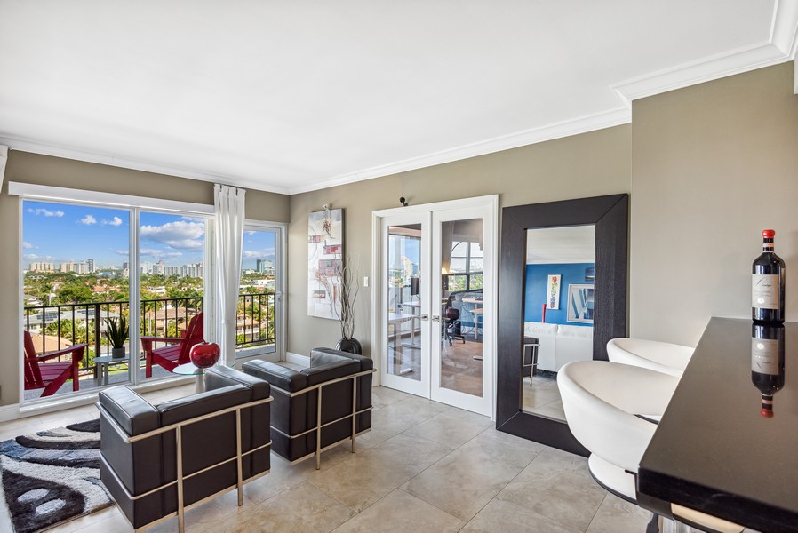 Real Estate Photography - 2500 E Las Olas Blvd. #1006, Fort Lauderdale, FL, 33301 - Living Room