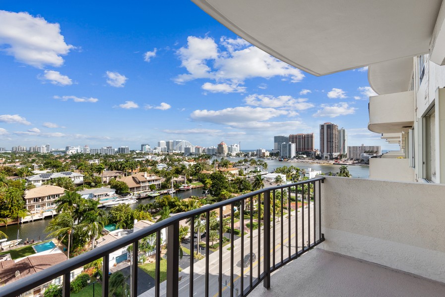 Real Estate Photography - 2500 E Las Olas Blvd. #1006, Fort Lauderdale, FL, 33301 - Balcony