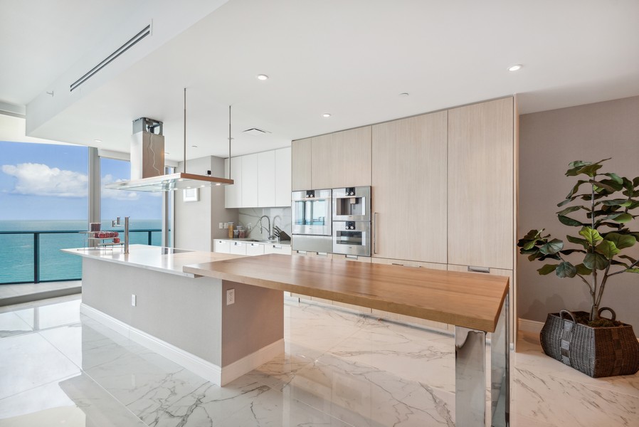Real Estate Photography - 15701 Collins Ave, Unit 2902, Sunny Isles Beach, FL, 33301 - Kitchen