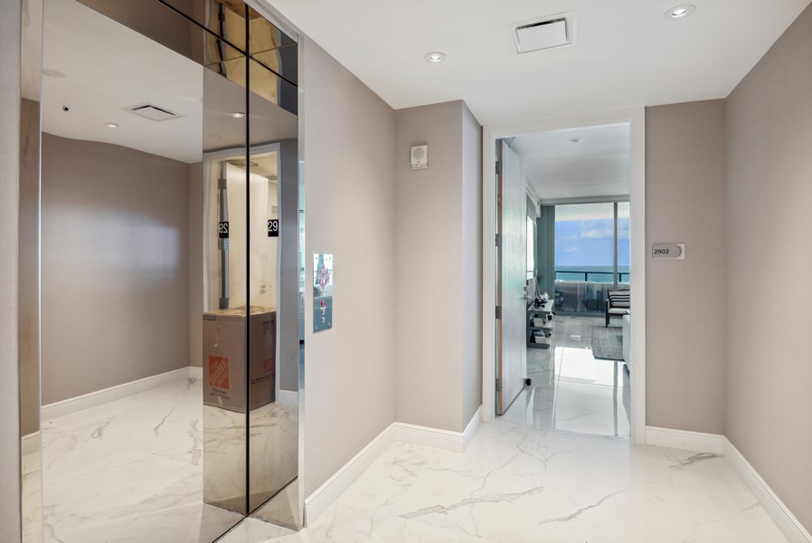 Real Estate Photography - 15701 Collins Ave, Unit 2902, Sunny Isles Beach, FL, 33301 - Foyer