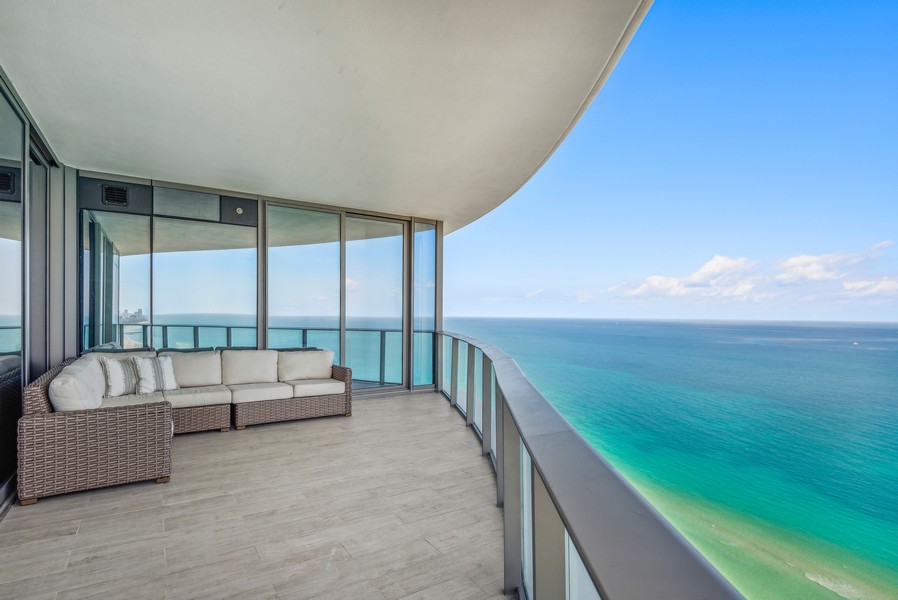 Real Estate Photography - 15701 Collins Ave, Unit 2902, Sunny Isles Beach, FL, 33301 - Balcony