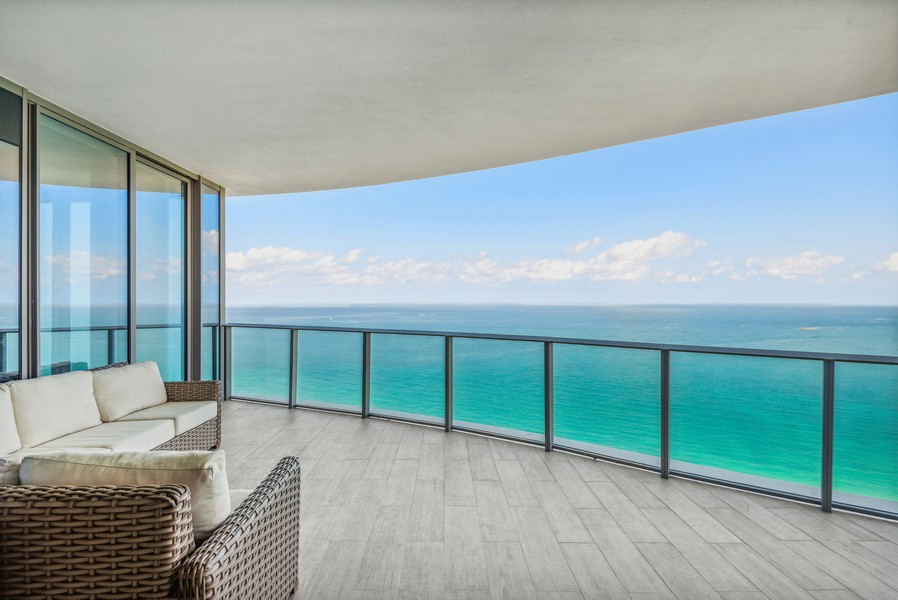 Real Estate Photography - 15701 Collins Ave, Unit 2902, Sunny Isles Beach, FL, 33301 - Balcony