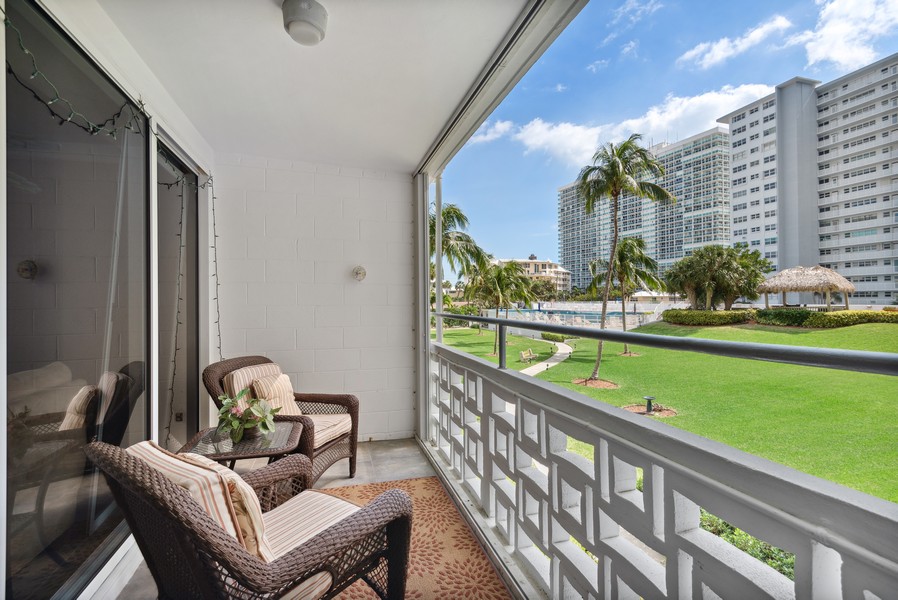 Real Estate Photography - 1900 S. Ocean Dr. #206, Fort Lauderdale, FL, 33316 - Balcony