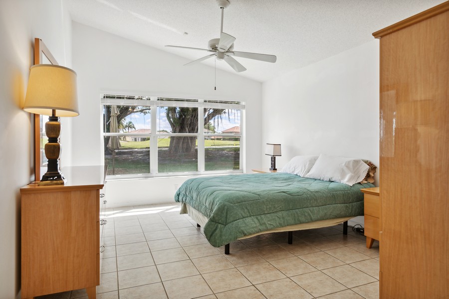 Real Estate Photography - 6288 Barton Creek Circle, Lake Worth, FL, 33463 - Primary Suite w Vaulted Ceiling