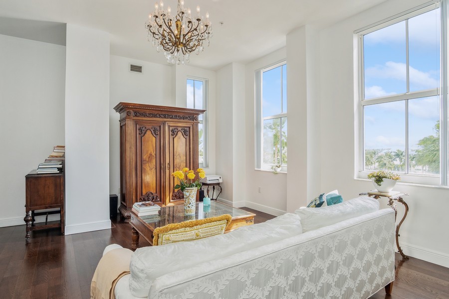 Real Estate Photography - 255 Evernia St, Unit 403, West Palm Beach, FL, 33401 - Living Room
