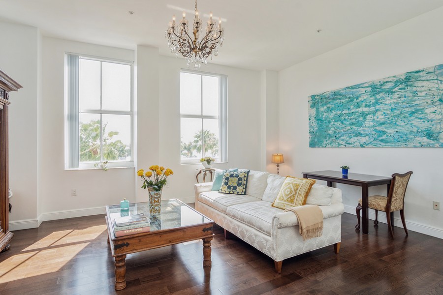 Real Estate Photography - 255 Evernia St, Unit 403, West Palm Beach, FL, 33401 - Living Room