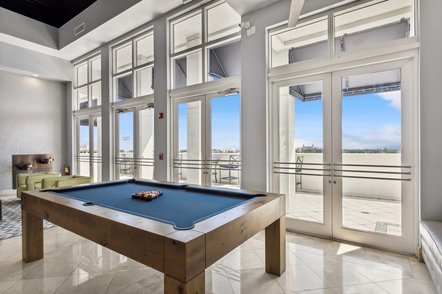 Real Estate Photography - 255 Evernia St, Unit 403, West Palm Beach, FL, 33401 - Clubhouse Billiard Table