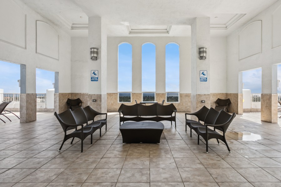 Real Estate Photography - 255 Evernia St, Unit 403, West Palm Beach, FL, 33401 - Rooftop Seating