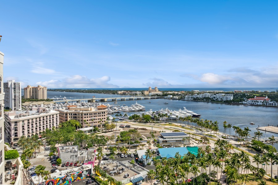 Real Estate Photography - 255 Evernia St, Unit 403, West Palm Beach, FL, 33401 - Clubhouse Deck View