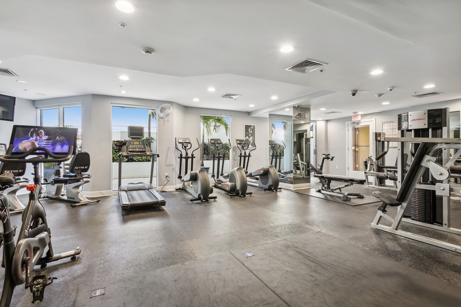 Real Estate Photography - 255 Evernia St, Unit 403, West Palm Beach, FL, 33401 - Fitness Center