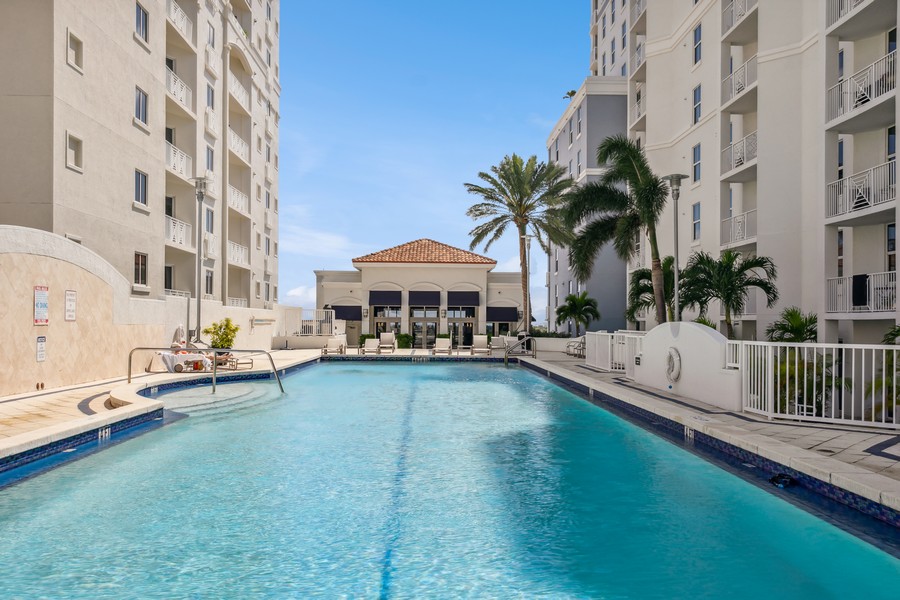 Real Estate Photography - 255 Evernia St, Unit 403, West Palm Beach, FL, 33401 - Pool