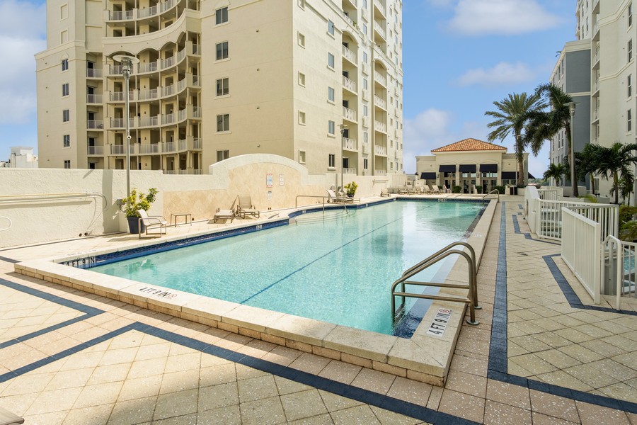 Real Estate Photography - 255 Evernia St, Unit 403, West Palm Beach, FL, 33401 - Pool