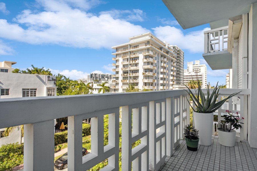Real Estate Photography - 1776 James Ave., #4D, Miami Beach, FL, 33139 - Balcony