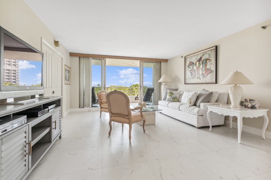 Real Estate Photography - 4101 N Ocean Boulevard D-408, Boca Raton, FL, 33431 - Living Room
