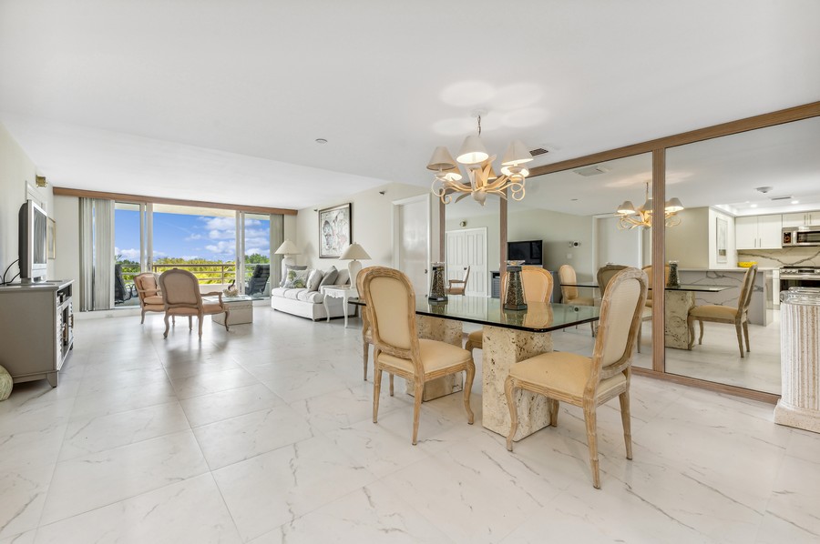 Real Estate Photography - 4101 N Ocean Boulevard D-408, Boca Raton, FL, 33431 - Living Room / Dining Room