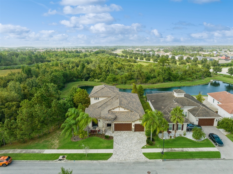 Real Estate Photography - 7183 Heather Sound Loop, Wesley Chapel, FL, 33545 - Aerial View