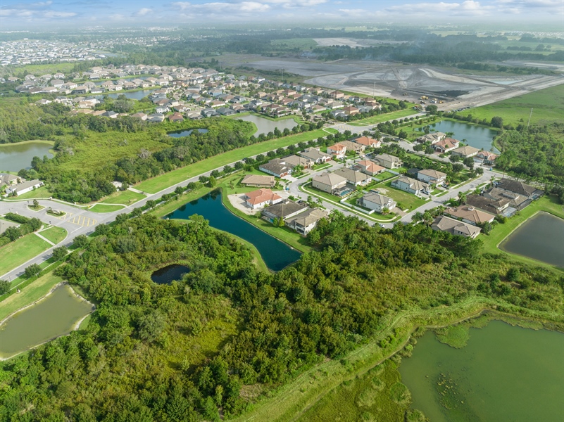 Real Estate Photography - 7183 Heather Sound Loop, Wesley Chapel, FL, 33545 - Aerial View