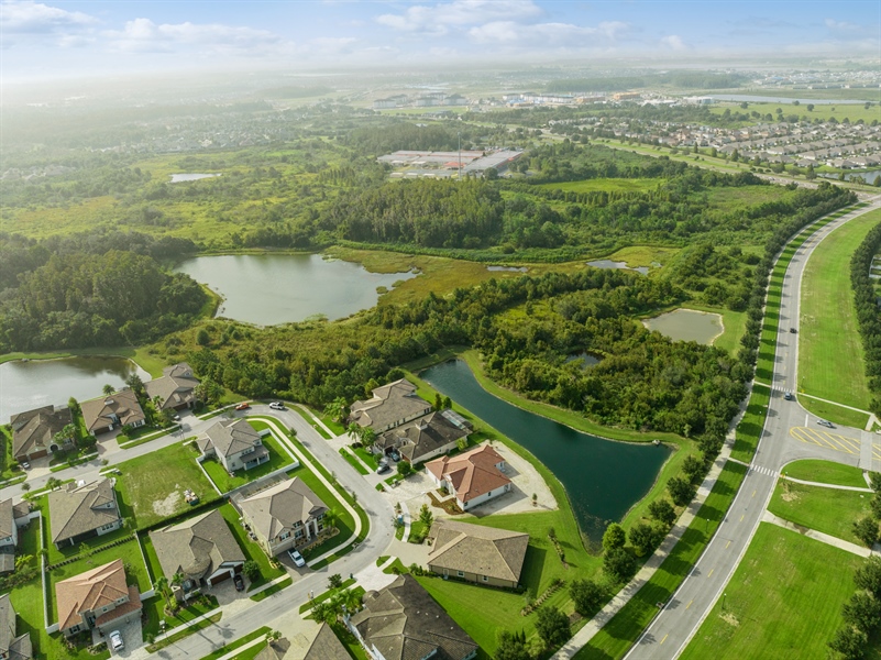 Real Estate Photography - 7183 Heather Sound Loop, Wesley Chapel, FL, 33545 - Aerial View