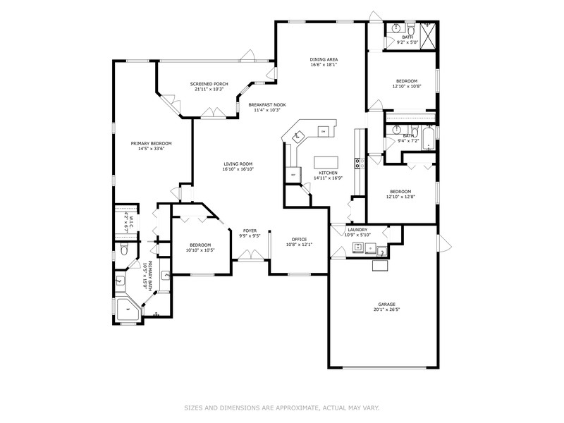 Real Estate Photography - 1017 S Glen Meadow Loop, Lecanto, FL, 34461 - Floor Plan